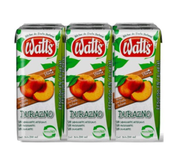 Pack 6 Jugos Watts Durazno