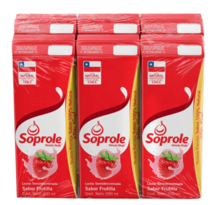 Pack 6 leche soprole de 200mL Frutilla