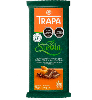 Chocolate Trapa con almendra (stevia)
