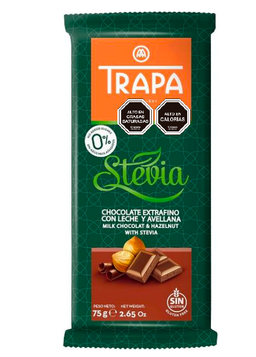 Chocolate Trapa con avellana (stevia)