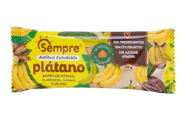 Barras dátiles cacao y plátano